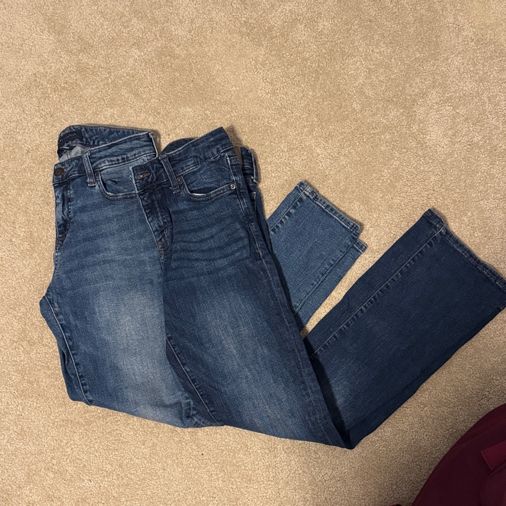 Aeropostale Bundle of 2 Women's Mid-Rise Skinny & Boot Cut Blue Jeans